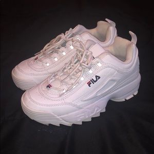 White Fila Disruptor 2